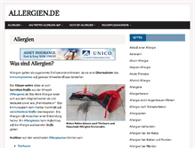Tablet Screenshot of allergien.de